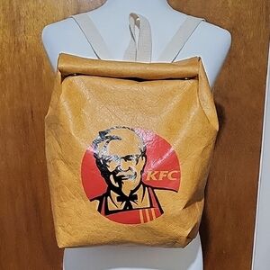 NWOT Unbranded  KFC Faux  Paperbag Fashion Backpack